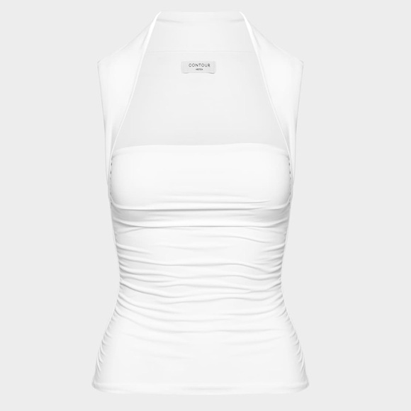 Aritzia Sleeveless Contour Flourish Top (White) - Picture 1 of 6